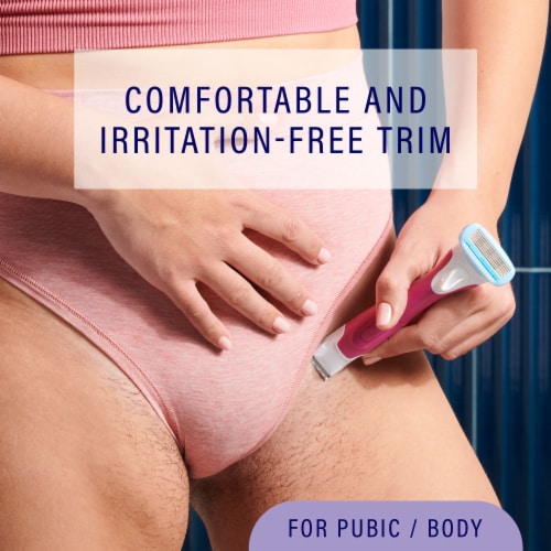 Schick Hydro Silk TrimStyle Women's Razor + 1 Refill with Bikini Trimmer Moisturizes Non-Irritating Perspective: left