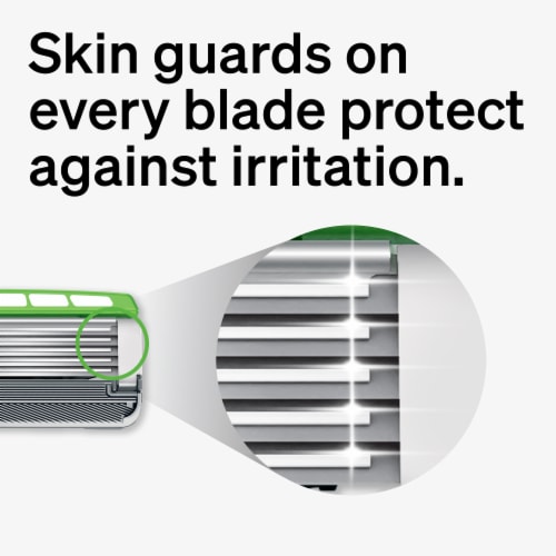 Schick Hydro Sensitive 5-Blade Razor Refills for Men with Flip-Back Precision Edger Perspective: left