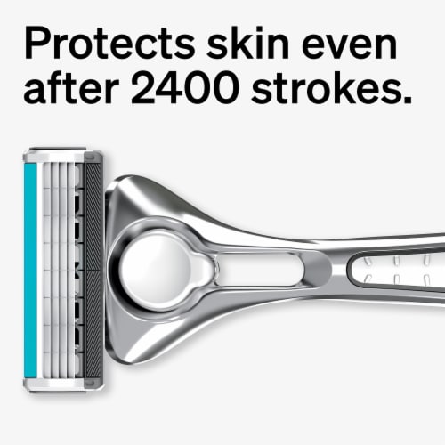 Schick Quattro Titanium 4-Blade Razor for Men with 4 Refills Perspective: left