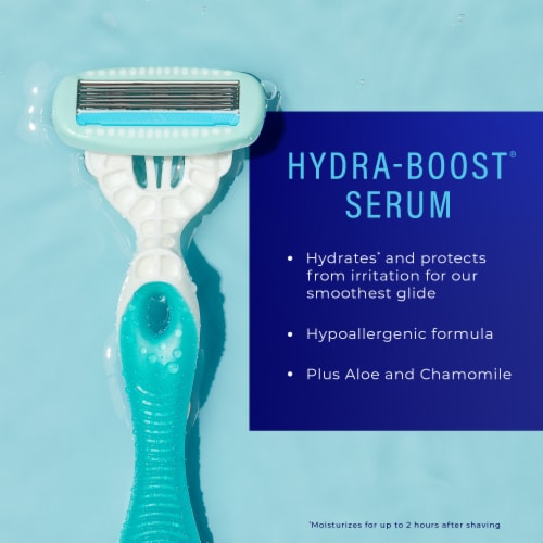 Schick Hydro Silk Disposable Razors for Women Ultra Sensitive Care with Hydra-Boost Serum + Aloe Perspective: left