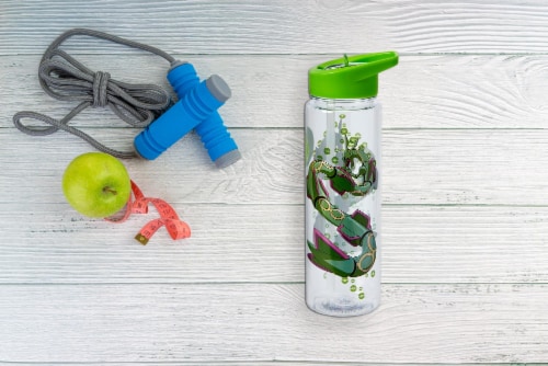 Pokemon Rayquaza 16oz Water Bottle - BPA-Free Reusable Drinking Bottles Perspective: left