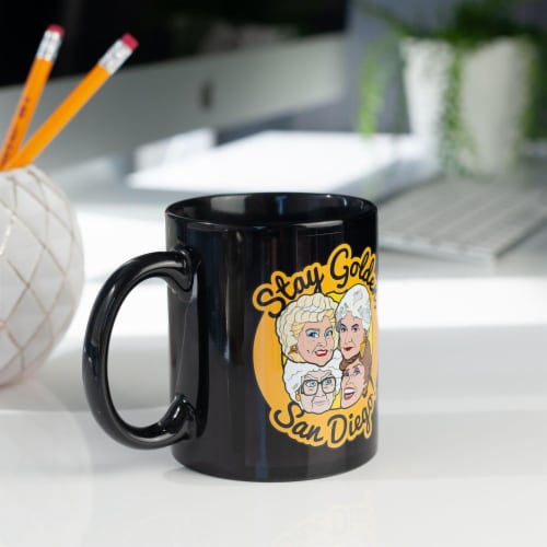 The Golden Girls Stay Golden San Diego Ceramic Mug | 11 Ounces| Golden Girls Mug Perspective: left