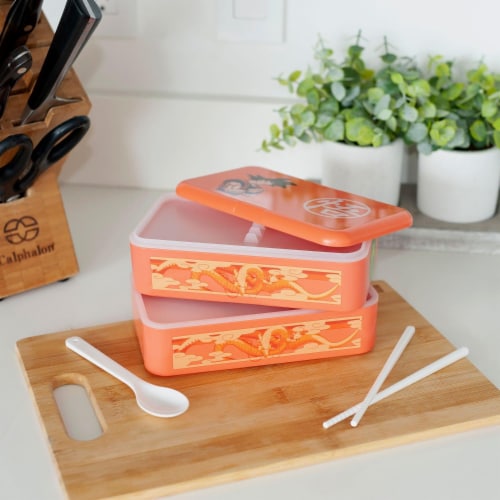 Dragon Ball Z Goku Bento Box w/ Chopsticks & Spoon Perspective: left