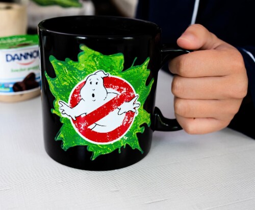 Ghostbusters Logo Ectoplasm Heat-Changing Ceramic Coffee Mug | Holds 20 Ounces Perspective: left