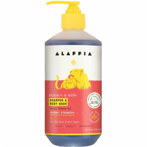 Alaffia® Coconut Strawberry Shampoo & Body Wash Perspective: left