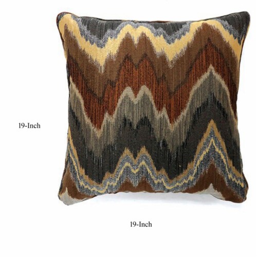 Seismy Contemporary Pillow, Multicolor, Set of 2, Large- Saltoro Sherpi Perspective: left