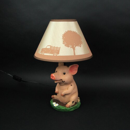 DWK Corporation Muddy Delight Barnyard Pig Sculptural Table Lamp w Decorative Shade One Size Harris Teeter