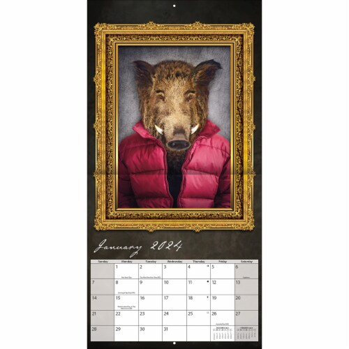 Lang Gallery Animalia 2024 Wall Calendar Perspective: left