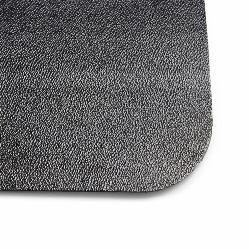 36  x 48  PVC Lipped Chair Mat in Black Perspective: left
