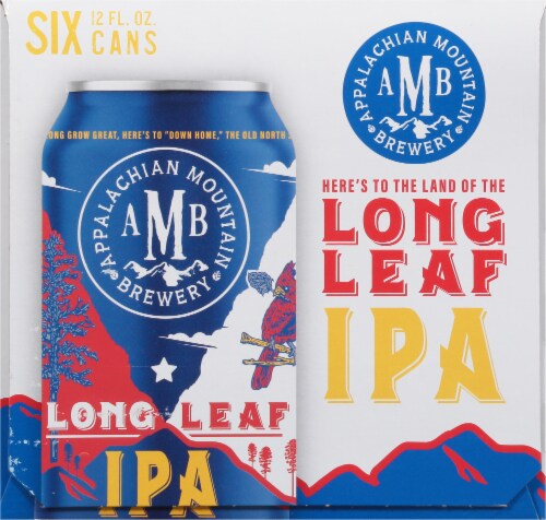 Appalachian Mountain Brewery Long Leaf IPA Beer Perspective: left