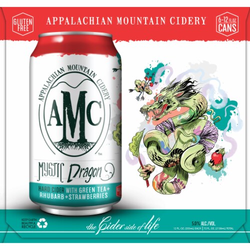 Appalachian Mountain Cidery™ Gluten Free Mystic Dragon Hard Cider Perspective: left