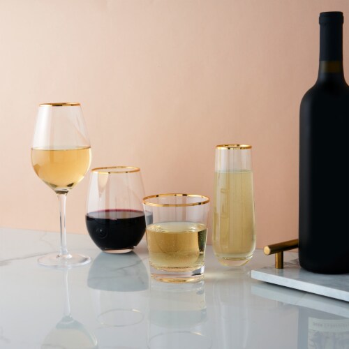 Gilded Glass Tumbler Set TwineÂ® Perspective: left