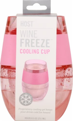 True Fabrications Wine Freeze Cooling Cup Translucent Pink Perspective: left