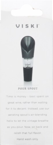 Gunmetal Aerating Pour Spout by Viski® Perspective: left