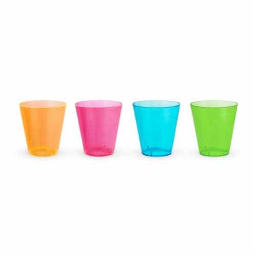 True Party® Assorted Neon Shot Glasses Perspective: left