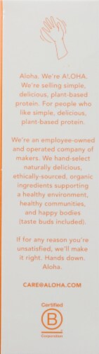ALOHA Organic Plant-Based Protein Bar Peanut Butter Chocolate Chip 4 Count Perspective: left