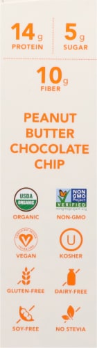 Aloha Peanut Butter Chocolate Chip Protein Bars Perspective: left