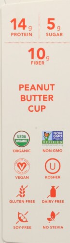 Aloha Organic Plant-Based Peanut Butter Cup Protein Bars Perspective: left