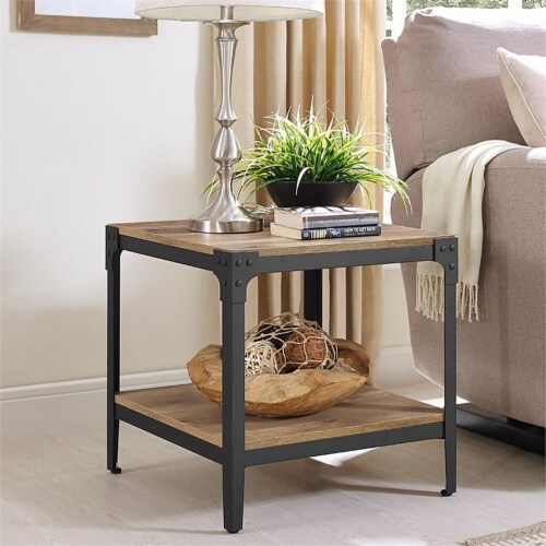 2 Piece Rustic Coffee Table Set Barnwood 1 Foods Co