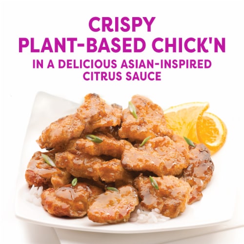 Gardein Plant-Based Mandarin Orange Crispy Chick'n Vegan Frozen Food Perspective: left
