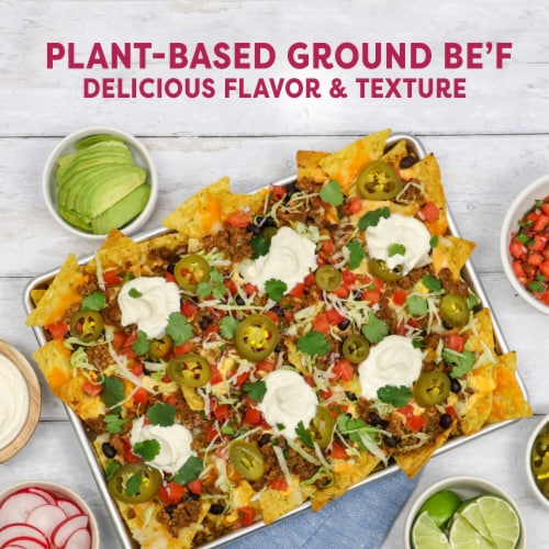 Gardein Plant-Based Ground Be'f Vegan frozen food Perspective: left