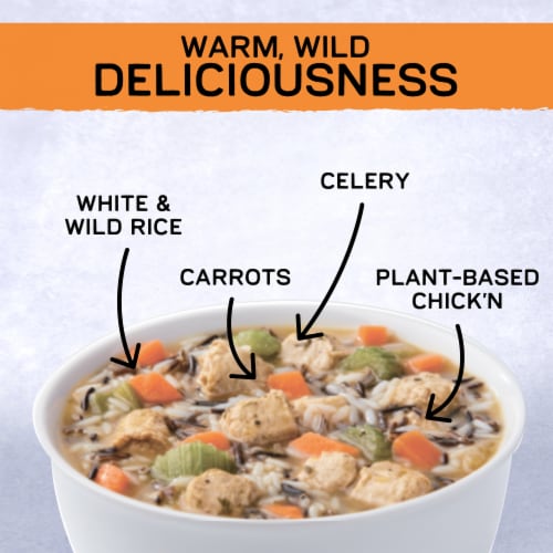 Gardein Vegan Plant-Based Chick'n & Rice Soup Perspective: left