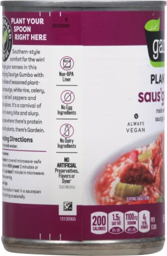 Gardein Plant-Based Saus'ge Gumbo Soup Perspective: left