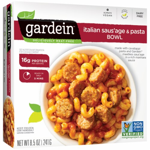 Gardein Meatless Italian Saus'age & Pasta Bowl Perspective: left