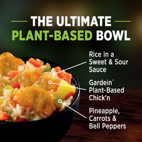 Gardein® Ultimate Plant Based Sweet & Sour Chick'n Bowl Perspective: left