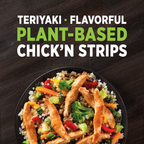 Gardein Ultimate Plant-Based Teriyaki Chick'n Strips Vegan Frozen Food Perspective: left