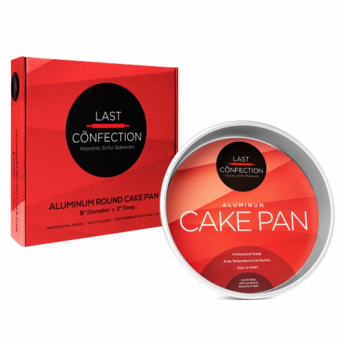 9  x 2  Round Aluminum Cake Pan by Last Confection Perspective: left