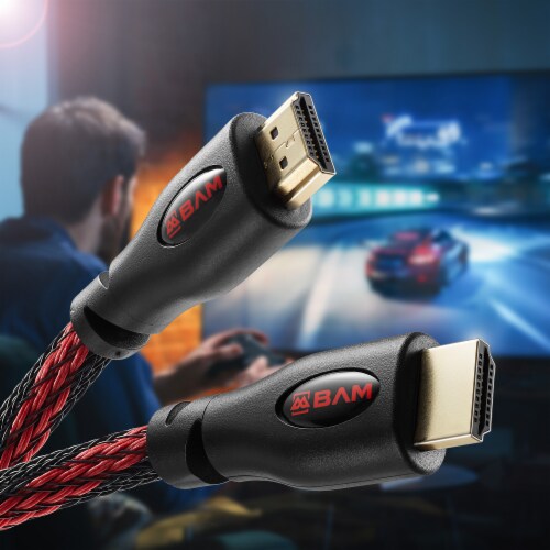25 Feet High-Speed 4K HDMI Cables (3-Pack) Perspective: left