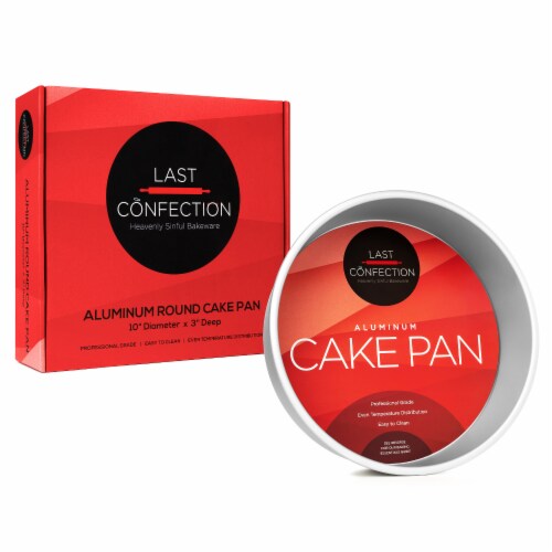 10  x 3  Round Aluminum Cake Pan by Last Confection Perspective: left