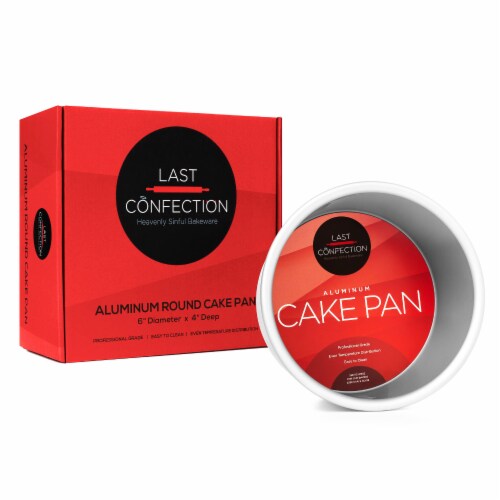 6 x 4 Round Aluminum Cake Pan by Last Confection Perspective: left