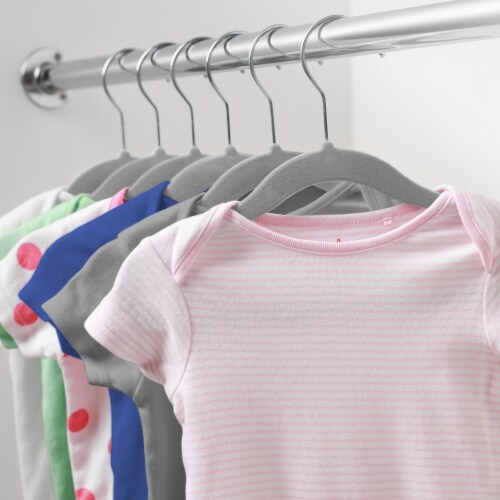 50 Gray Velvet 11 Baby Hangers by Casafield Perspective: left