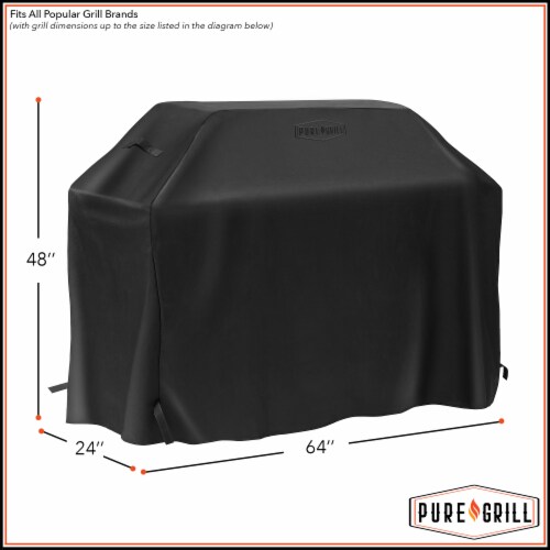 64 BBQ Grill Cover - Universal Fit for Outdoor Barbecue Gas Grills Perspective: left