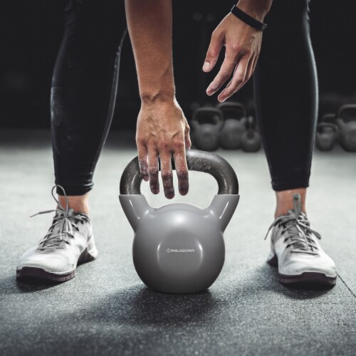 30 lb Vinyl Coated Cast Iron Kettlebell 30 Pound Weight 30 lbs