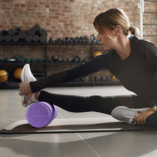 24 High-Density Foam Roller for Exercise Massage Recovery - Purple Perspective: left