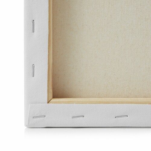 Stretched Canvas for Painting - Primed White Art Canvases 12 x 12  8pk Perspective: left