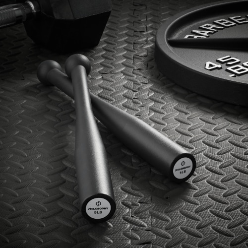 5 LB Indian Clubs Pair, Weighted Steel Exercise Club Bells, 10 LB Set Perspective: left