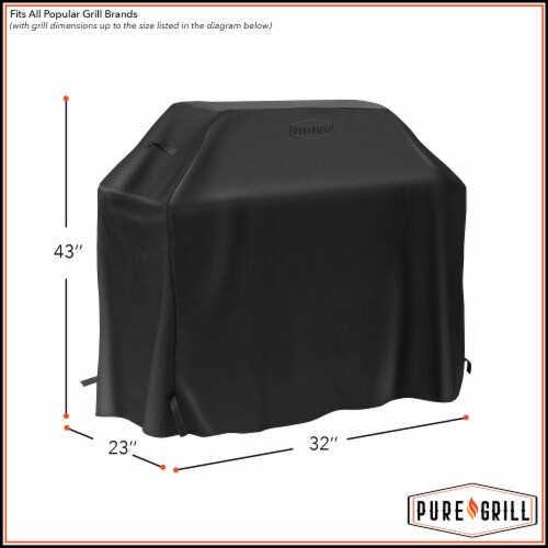 32 BBQ Grill Cover - Universal Fit for Outdoor Barbecue Gas Grills Perspective: left