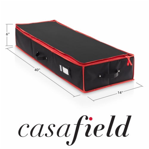Set of 2 Casafield Wrapping Paper Storage Container Organizer, Black Perspective: left