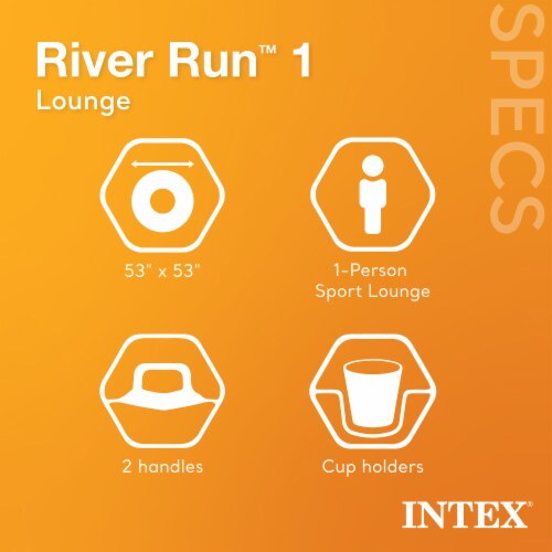 Intex River Run Inflatable Double Rider Tube & 2 River Run Single