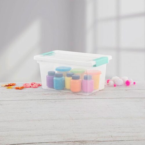Sterilite Plastic Medium Clip Storage Box Container with Latching Lid, 36 Pack Perspective: left