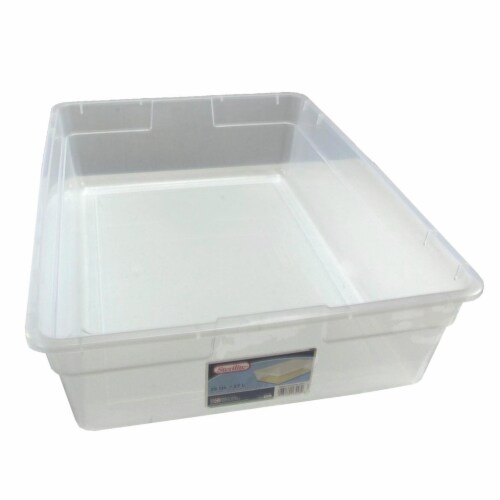 Sterilite 28 Quart Clear Plastic Stacking Storage Container Box w