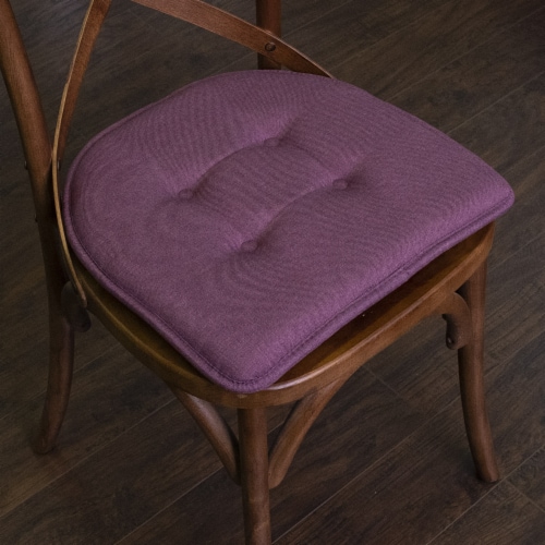 Sweet Home Collection  Solid U Shaped Memory Foam 17 x 16 Chair Cushions,  Purple, 2 PK, 2PK - Fry's Food Stores