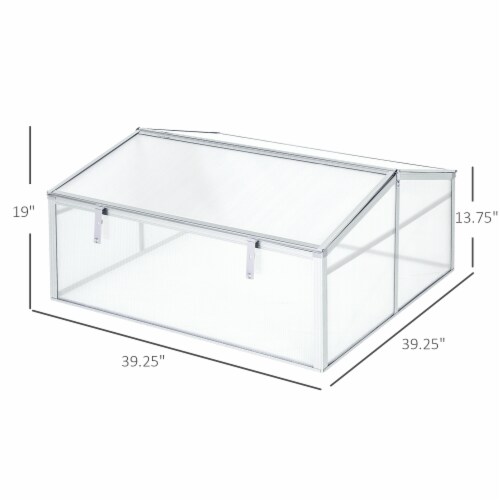 39  Portable Greenhouse Cold Garden Frame Plants Seeding Raised Outdoor Perspective: left