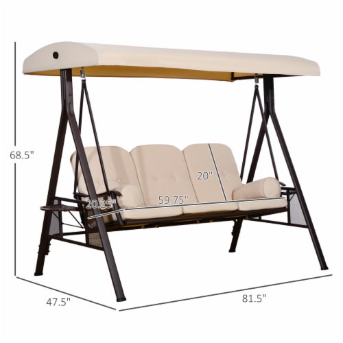 Outdoor glider hotsell swing with canopy
