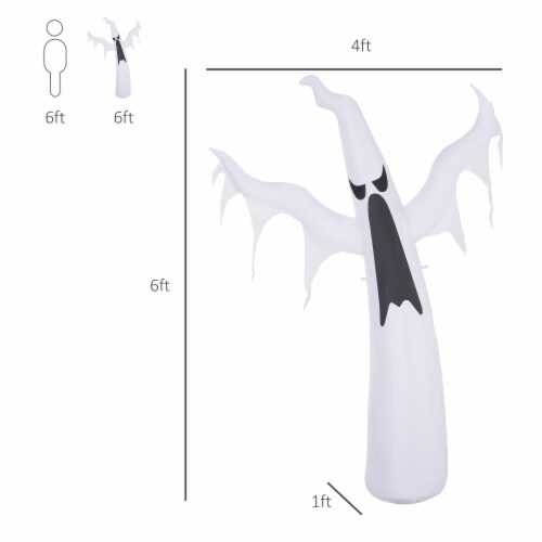 6ft Halloween Inflatable Scary Ghost Yard Outdoor Decorations Led Light Perspective: left