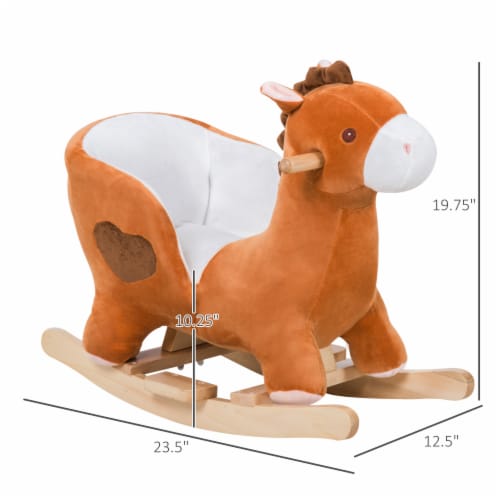 Kids Sturdy Plush Toy Ride On Rocking Horse Pony Animal Rocker Seat Gift 1 Unit Fry s Food Stores